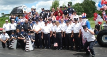 Group Surrounds Float and Celebrates 1st Place!